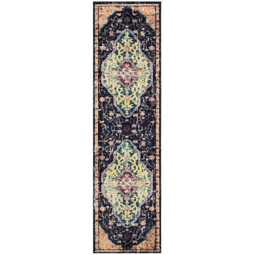 Tapis Monaco 66 X 244 Cm Bohème Chic Calliope Bleu