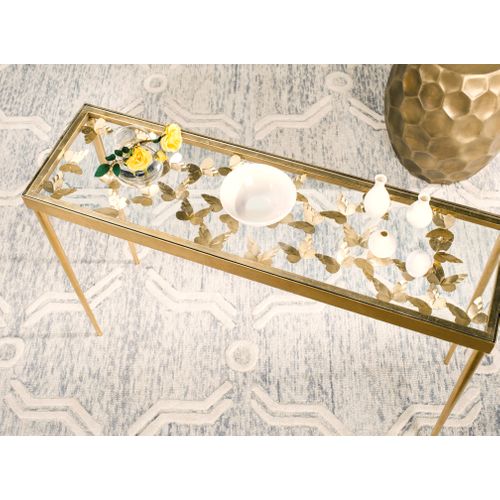 Console Vassie Or Fer/verre 107 X 30 X 76