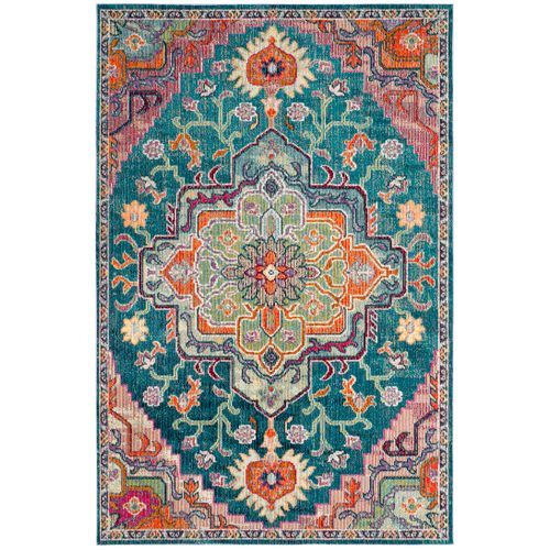 Tapis Transparent 201 X 279 Cm De Transition Desi Bleu