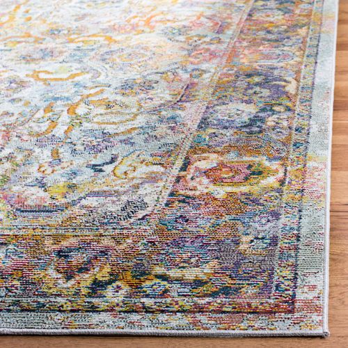 Tapis Transparent 201 X 279 Cm De Transition Davide Bleu