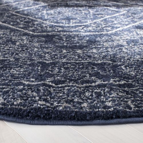 Tapis Adirondack 76 X 244 Cm Médaillon Arianwen Marine / Ivoire