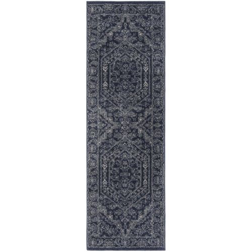 Tapis Adirondack 76 X 244 Cm Médaillon Arianwen Marine / Ivoire