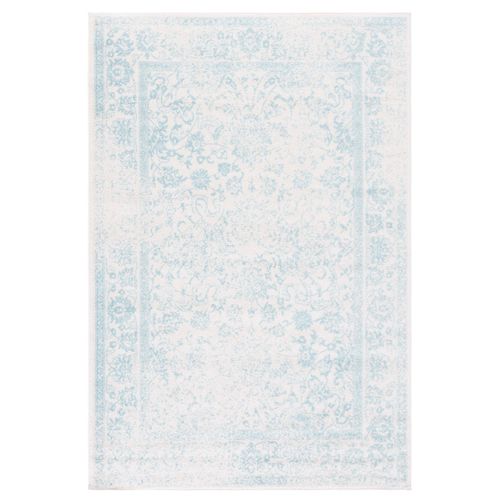 Tapis Adirondack 155 X 229 Cm Vintage Patiné Lucinda Ivoire / Bleu Clair