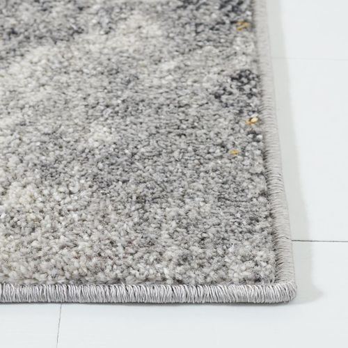 Tapis Adirondack 76 X 244 Cm Abstrait Moderne En Détresse Evelyn Gris / Jaune