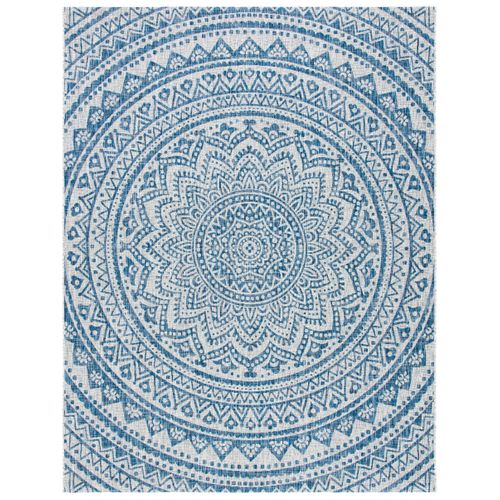 Tapis Cour 235 X 330 Cm Contemporain Kalene Bleu