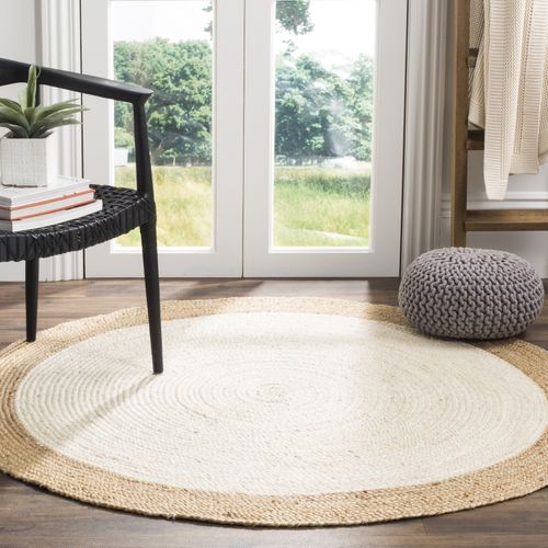 Tapis Fibre Naturelle 122 X 122 Cm Fibre Naturelle Zuleika Ivoire / Beige
