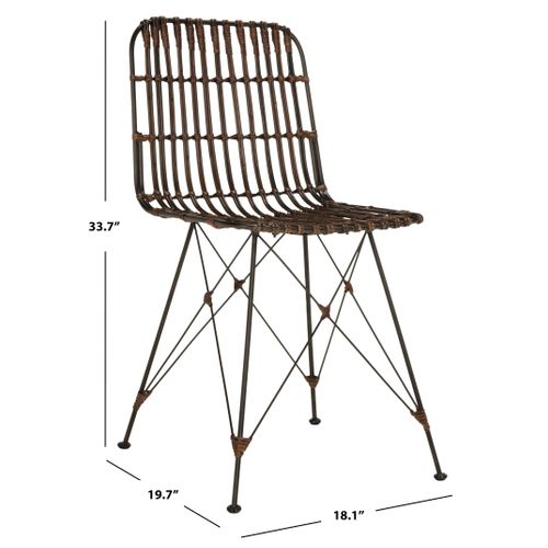 Chaises De Salle à Manger Earlean Lot De 2 Noir Rotin