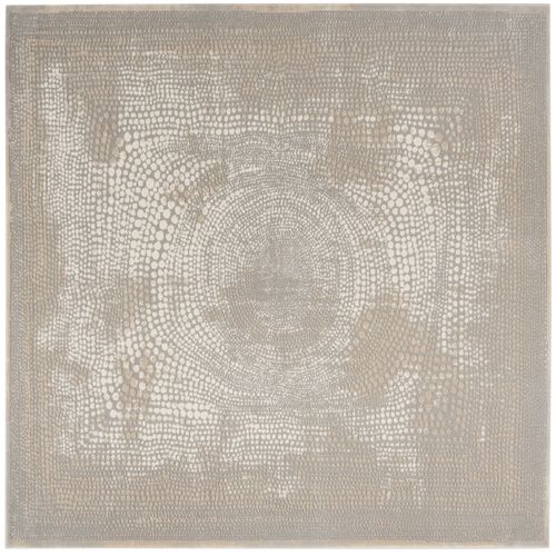 Tapis Meadow 201 X 201 Cm Moderne Blanca Ivoire / Gris