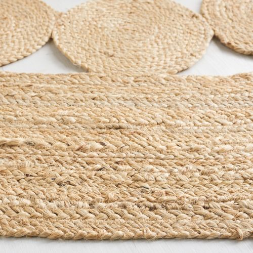 Tapis Fibre Naturelle 91 X 91 Cm Contemporain Esme Blanc