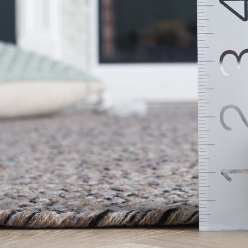 Tapis Braided 91 X 91 Cm Pays Rustique Ferme Hesper Ivoire / Gris