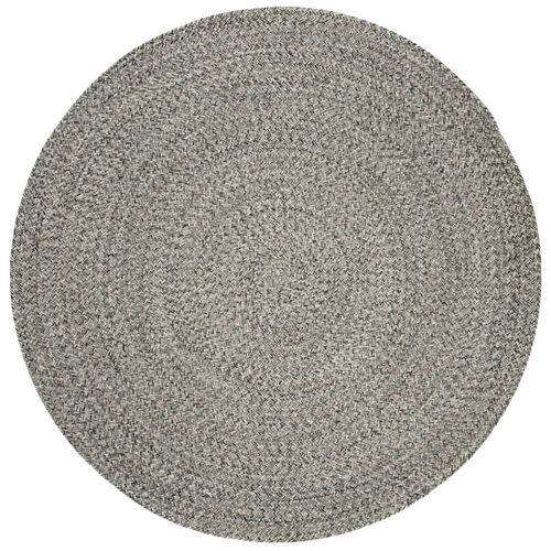 Tapis Braided 152 X 152 Cm Pays Rustique Ferme Hesper Ivoire / Gris