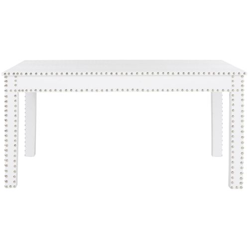 Tables Basses Jessye Blanc Bois Embouti 99 X 60 X 48 Cm