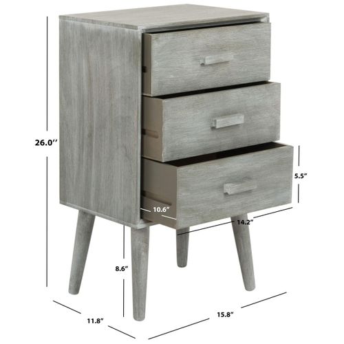 Table D'appoint Else Gris Bois De Pin 40 X 30 X 66 Cm