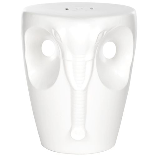 Tabouret De Jardin Nelie Blanc Ceramique 38 X 38 X 47 Cm