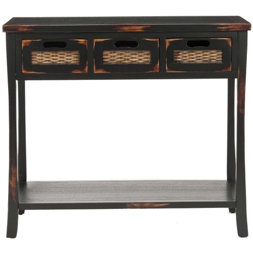 Consoles Laverna Noir Bois De Pin 86 X 36 X 76 Cm