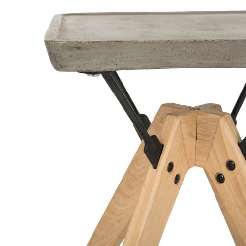 Table D'appoint Pour L'exterieur Hortensia Gris Beton 46 X 46 X 50 Cm