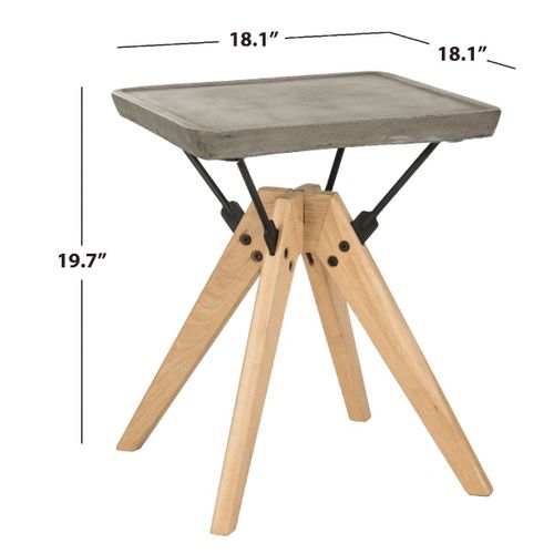 Table D'appoint Pour L'exterieur Hortensia Gris Beton 46 X 46 X 50 Cm
