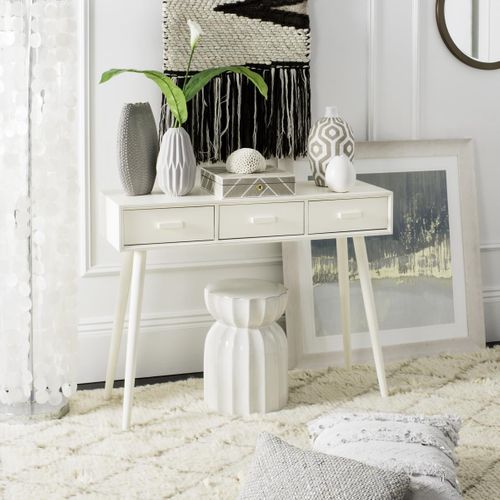 Console Ilah Blanc Bois De Pin 106 X 36 X 81 Cm