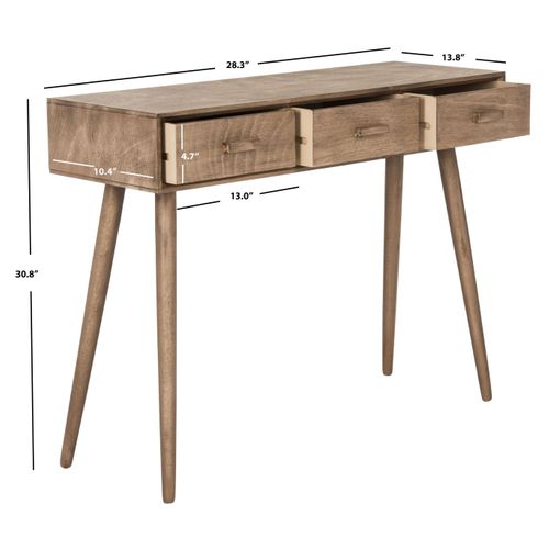Table Console Ilah Neutre Bois De Pin 106 X 36 X 81 Cm