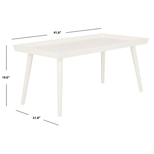 Tables Basses Evia Blanc Bois De Pin 106 X 55 X 48 Cm