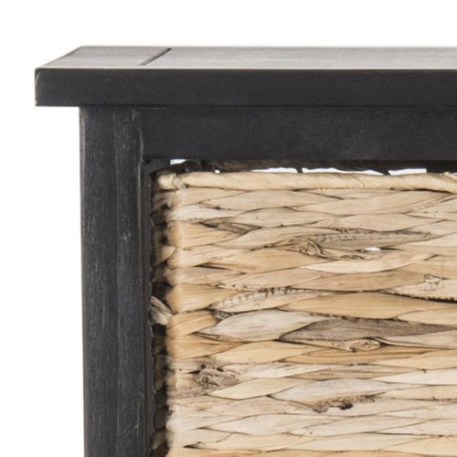 Table D'appoint Lorean Noir Bois De Pin 44 X 34 X 117 Cm