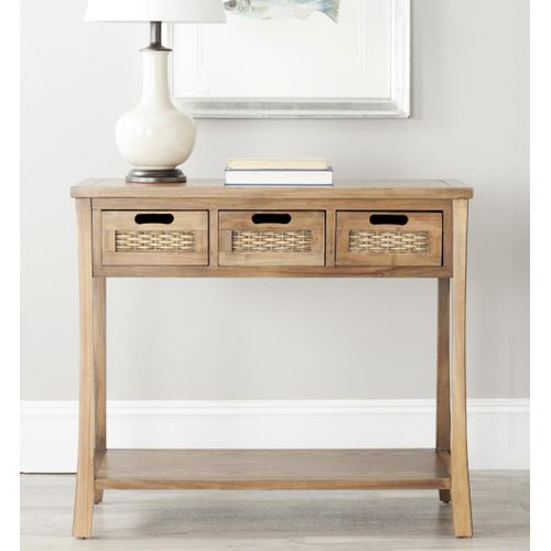 Table Console Laverna Neutre Bois D'orme 86 X 36 X 76 Cm