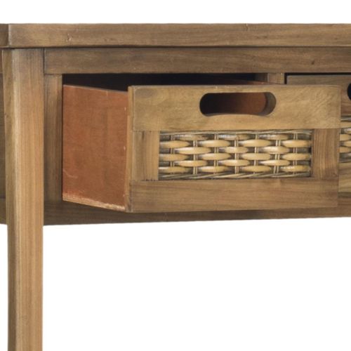 Table Console Laverna Neutre Bois D'orme 86 X 36 X 76 Cm