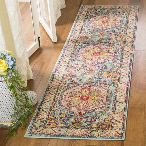 Tapis Phoenix 69 X 244 Cm Traditionnel Delphina Turquoise / Beige