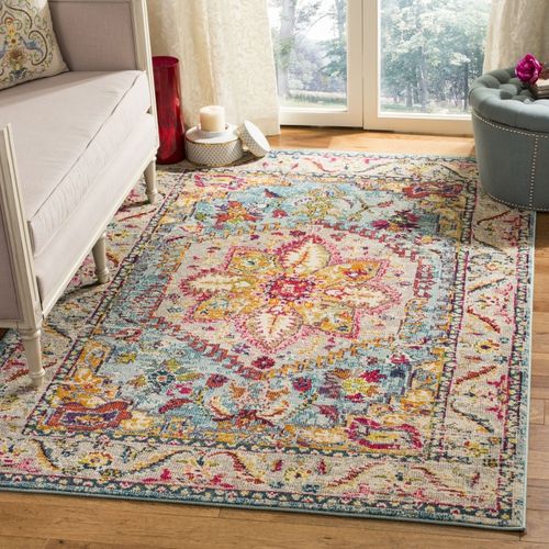 Tapis Phoenix 122 X 183 Cm Traditionnel Delphina Turquoise / Beige