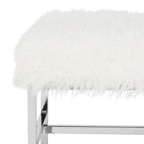 Pouf Eppie Blanc Le Fer 53 X 53 X 42 Cm