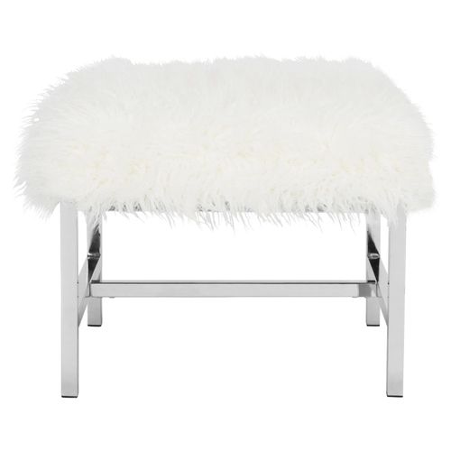 Pouf Eppie Blanc Le Fer 53 X 53 X 42 Cm
