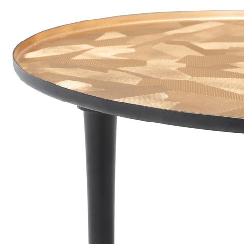 Table D'appoint Betha Noir Aluminium 62 X 57 X 41 Cm