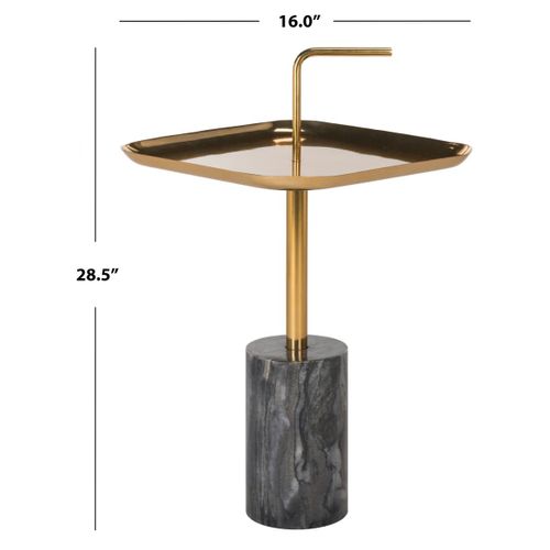 Table D'appoint Judie Noir Metal 41 X 41 X 72 Cm