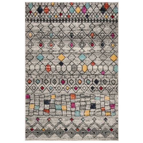 Tapis Adirondack 122 X 183 Cm Boho Marocain Brielle Gris