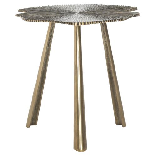 Table D'appoint Octa Neutre Aluminium 60 X 50 X 52 Cm