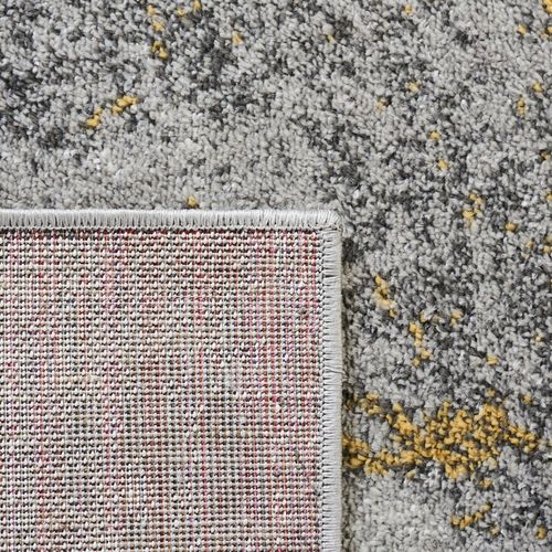 Tapis Adirondack 274 X 366 Cm Abstrait Moderne En Détresse Evelyn Gris / Jaune