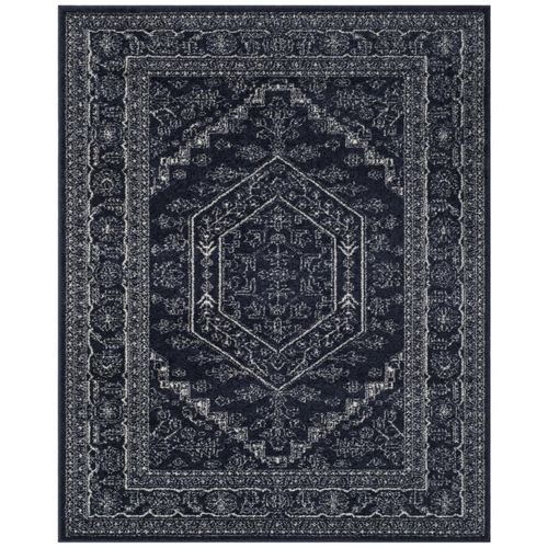 Tapis Adirondack 76 X 122 Cm Médaillon Arianwen Marine / Ivoire