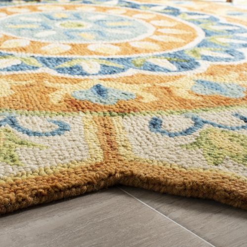 Tapis Novelty 152 X 152 Cm Bohemien Laken Rouille / Ivoire