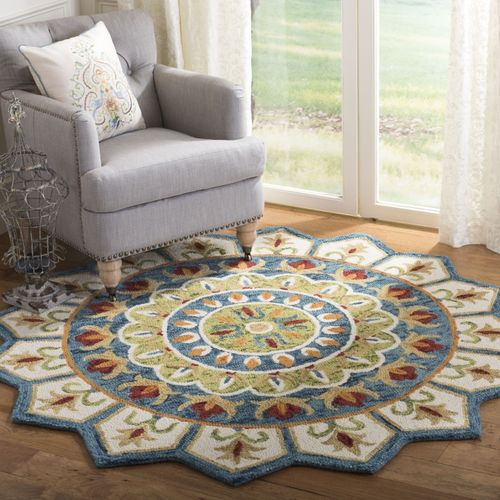 Tapis Novelty 183 X 183 Cm Bohemien Ireland Bleu