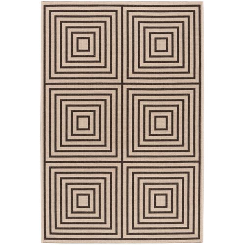 Tapis Maison De Plage 91 X 152 Cm Géométrique Ravello Marron