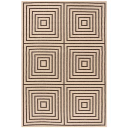 Tapis Maison De Plage 122 X 183 Cm Géométrique Ravello Marron