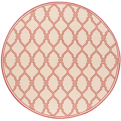 Tapis Maison De Plage 201 X 201 Cm Treillis Nerano Rouge