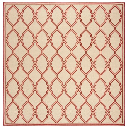 Tapis Maison De Plage 201 X 201 Cm Treillis Nerano Rouge