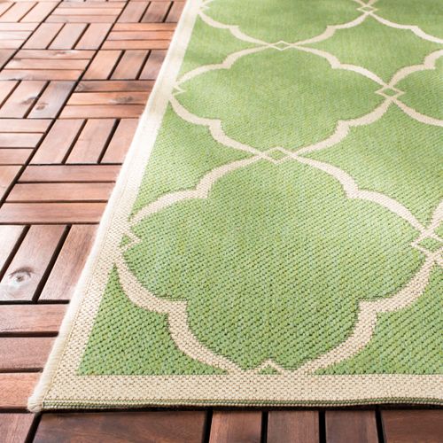 Tapis Maison De Plage 79 X 152 Cm Treillis Positano Vert