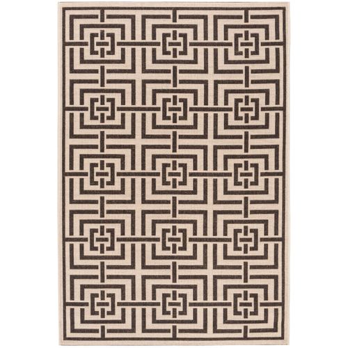 Tapis Maison De Plage 91 X 152 Cm Géométrique Lipari Marron
