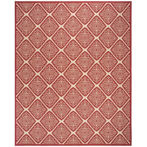 Tapis Maison De Plage 122 X 183 Cm Médaillon Salina Rouge
