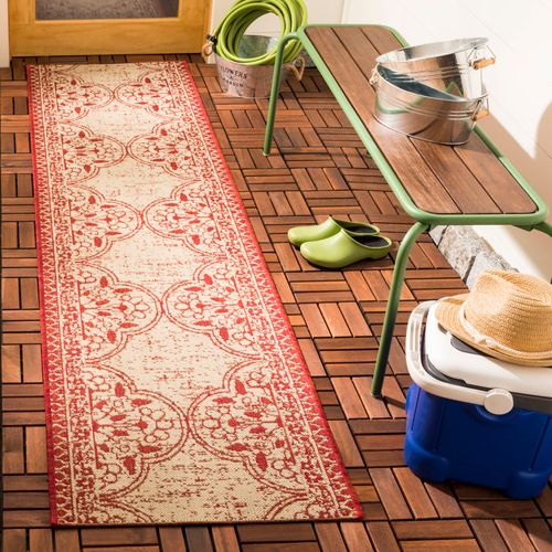 Tapis Maison De Plage 61 X 244 Cm De Transition Borano Rouge