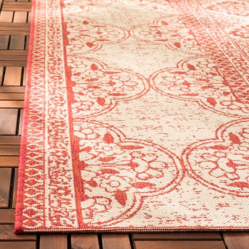 Tapis Maison De Plage 79 X 152 Cm De Transition Borano Rouge