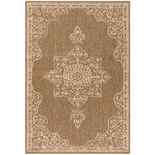 Tapis Maison De Plage 122 X 183 Cm Médaillon Tropea Beige