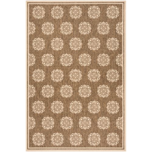 Tapis Maison De Plage 155 X 229 Cm Petit Médaillon Sorelle Beige